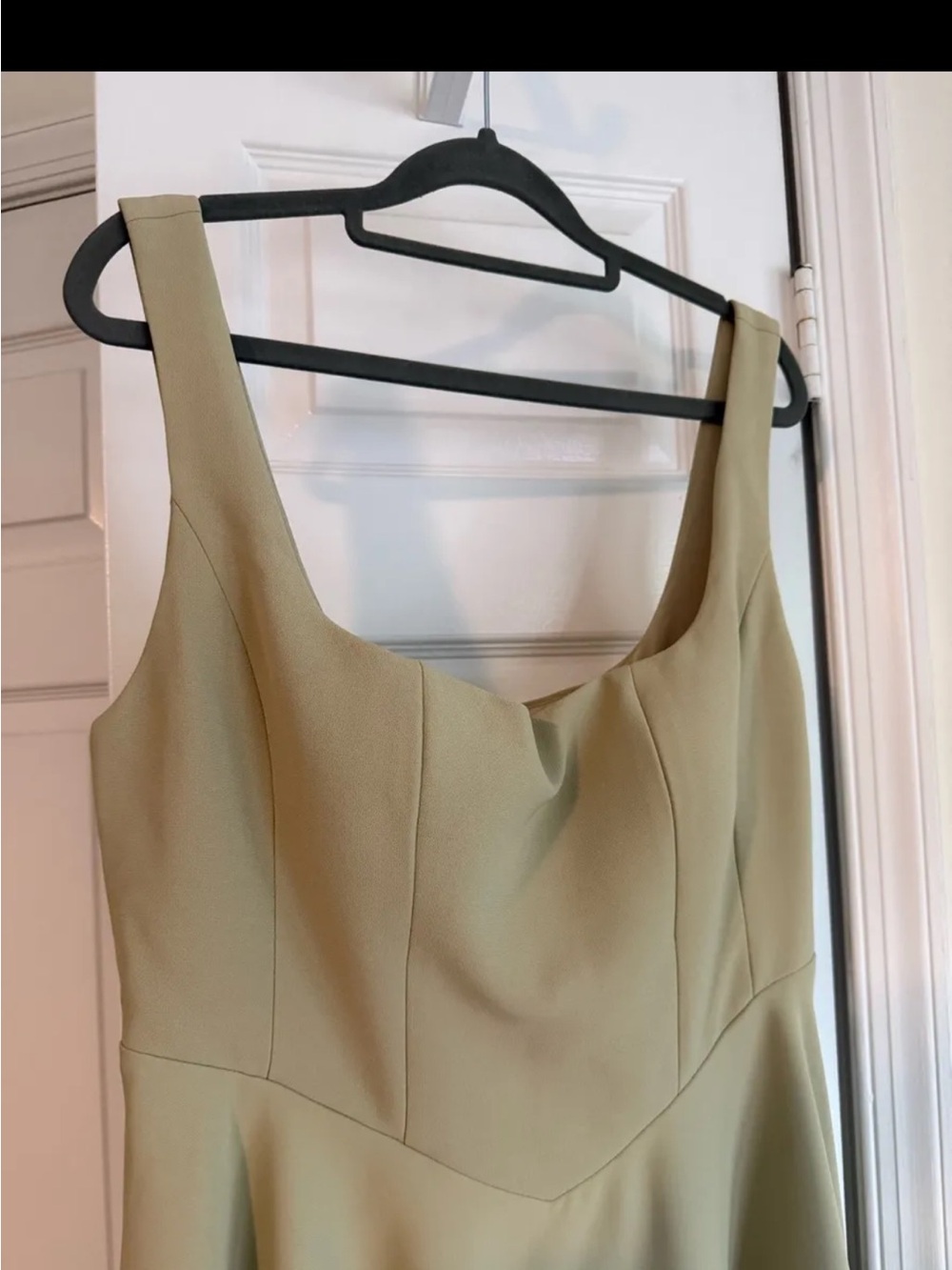 Odd Muse Light Sage Maxi Dress with Square Neck - Picture 3 of 6